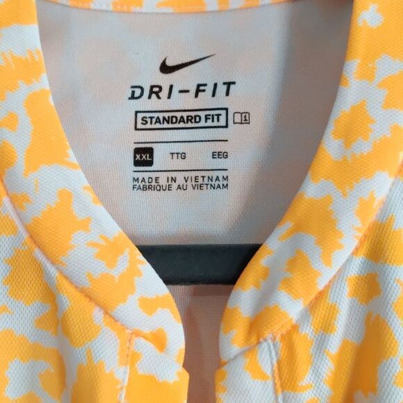 📏Orange cheetah print nike dry fit gold shirt - Picture 3 of 5
